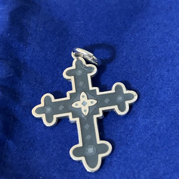 Colby Davis of Boston Byzantine Cross Sterling and Enamel - Picture 2 of 5